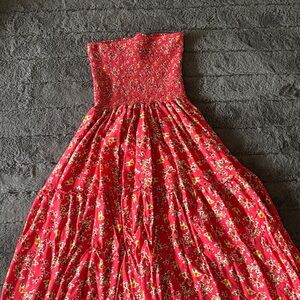 Red Floral Maxi Dress